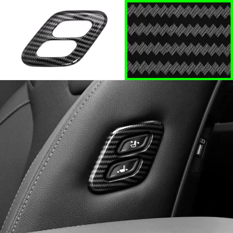 ABS Carbon for Seat Memory Button Frame Cover Trim 1pcs for Genesis G70 2019-2023 n