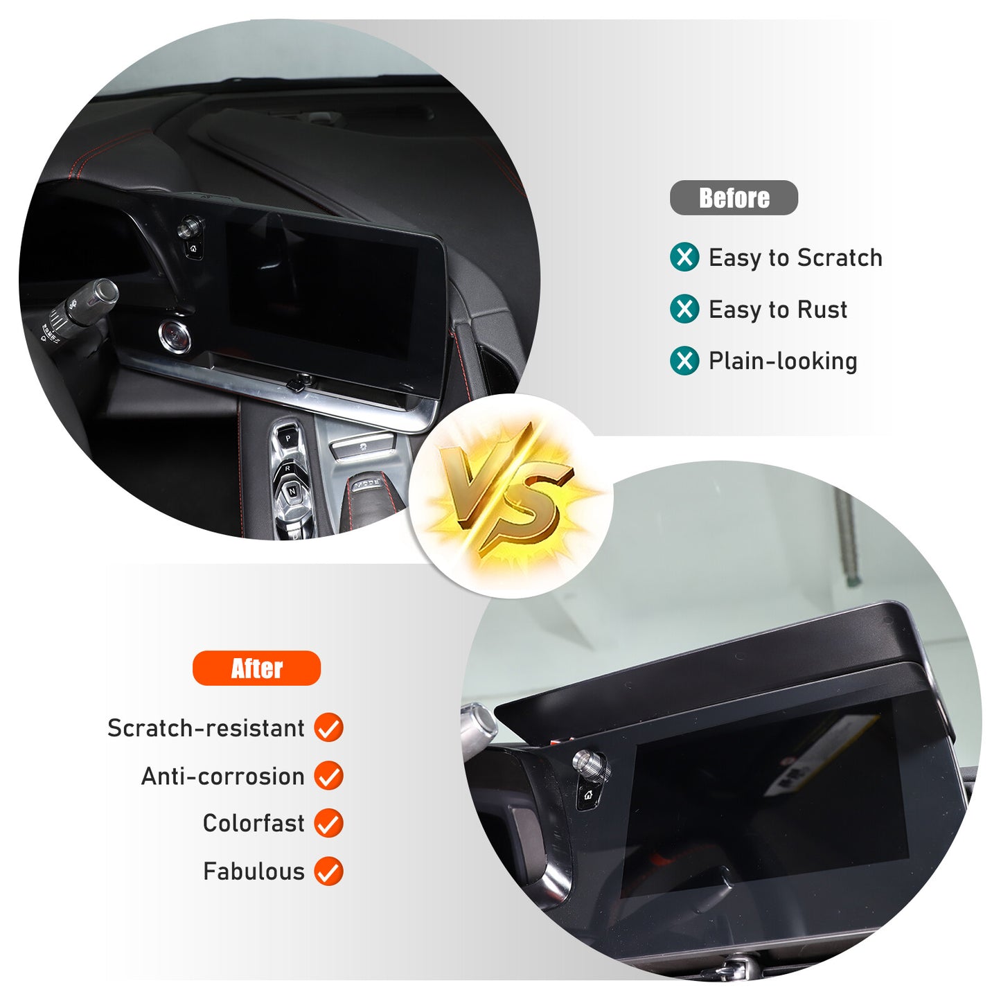 GPS navigation radio protective case sunshade sunshade suitable for Corvette C8 Z06 Z51 20+- n