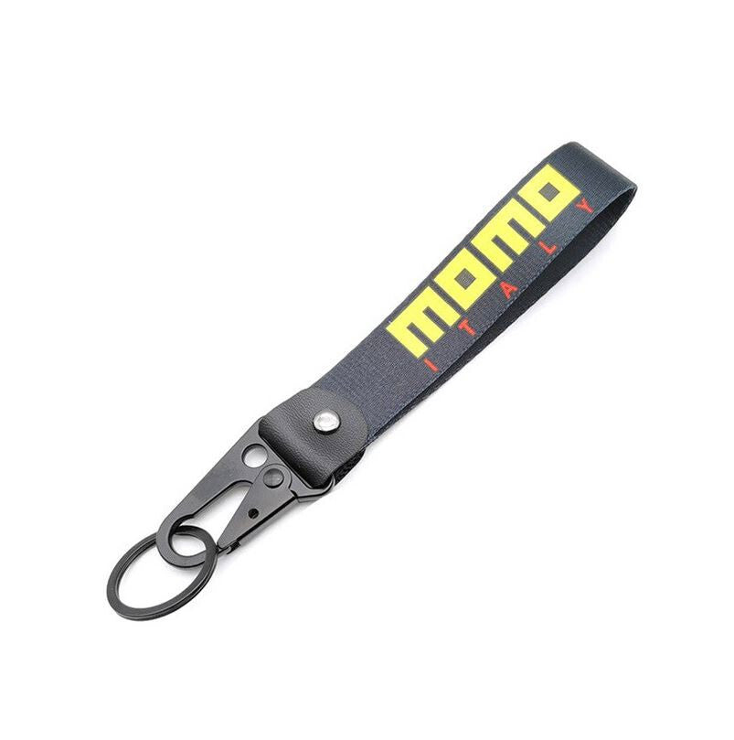 Car keychain/key ring with lanyard, car accessories for Momo, black, suitable for Nissan .