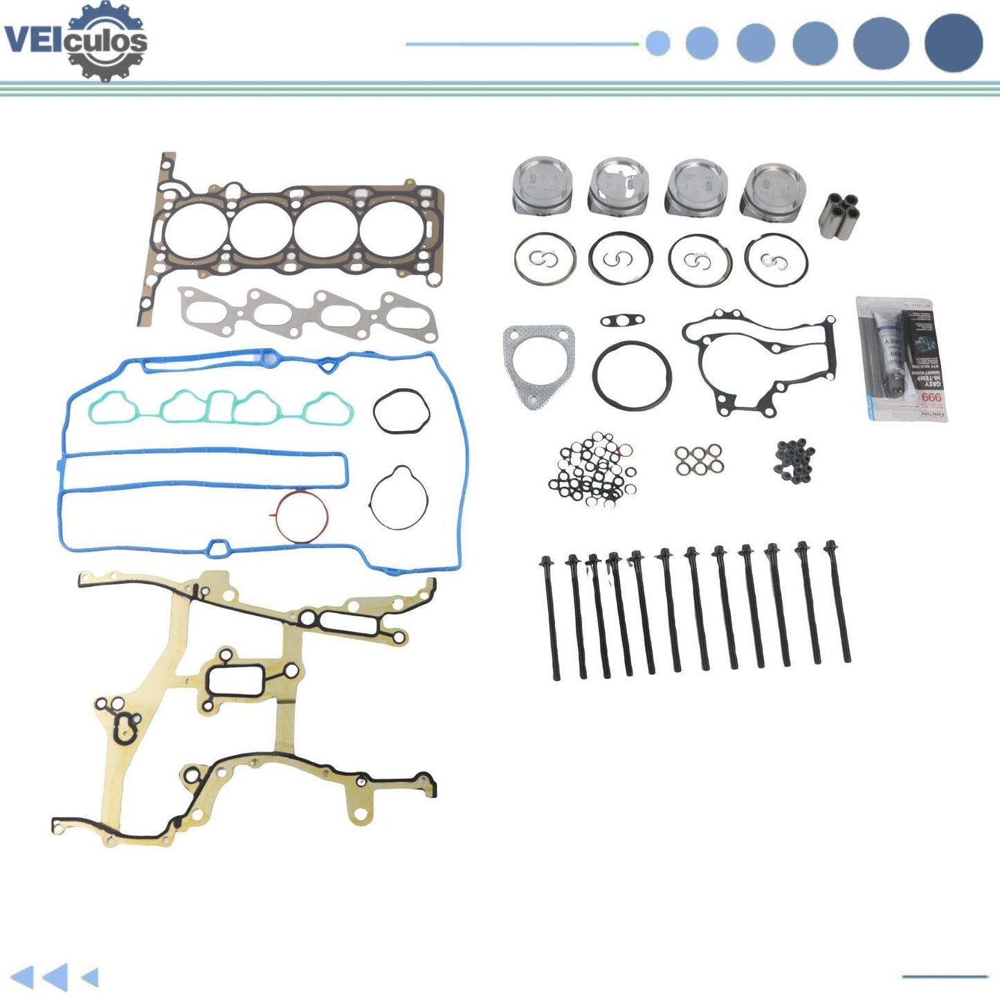 Head Gasket Bolt Set  Piston Ring Kit for Chevy for Cruze Limited Sonic Trax 1.4L