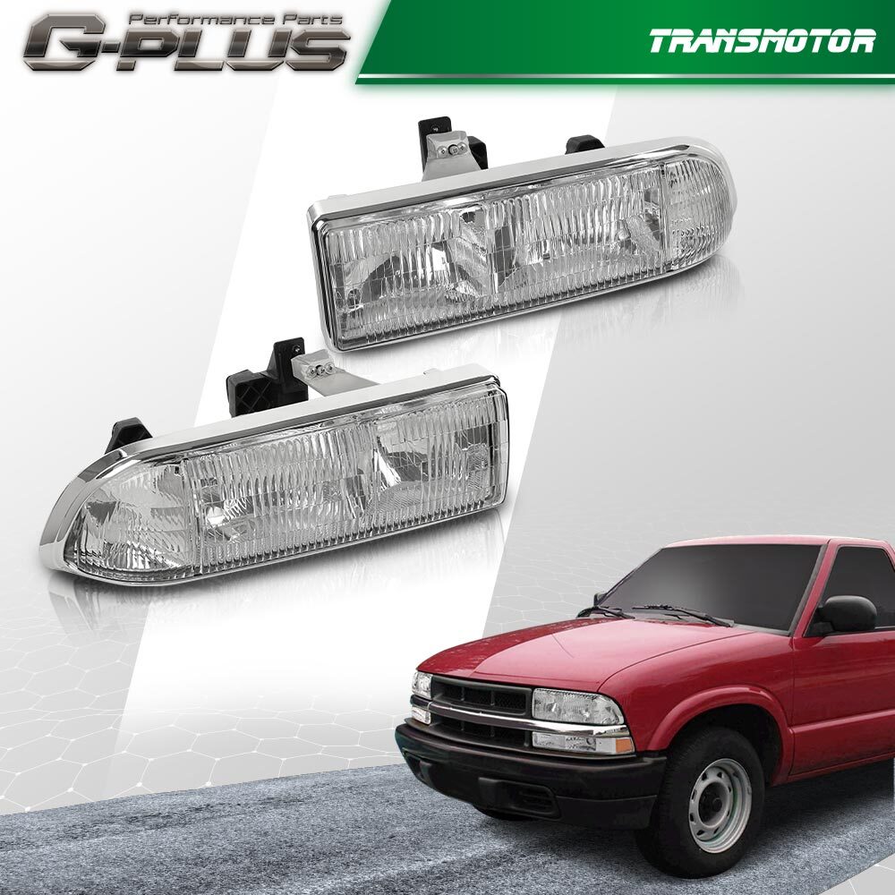 Headlight Assembly Fits 1998 - 2005 for Blazer 1998 - 04 S10 Left and Right with Bulbs - v