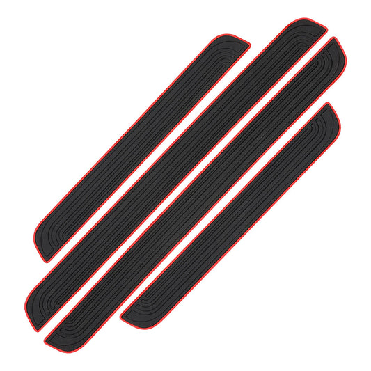 4x for Chevy Colorado Rubber Car SUV Door Scuffs Sill Cover Panel Step Protector