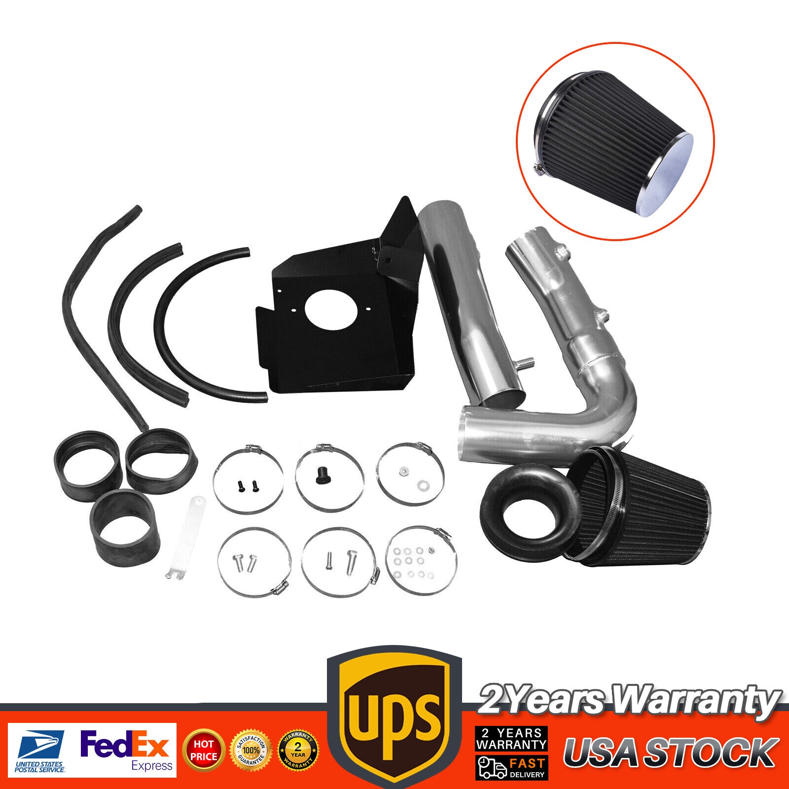 Heat Shield Cold Air Intake HI-DG-12CK for Challenger Charger 300 3.6L V6 11-20 Q