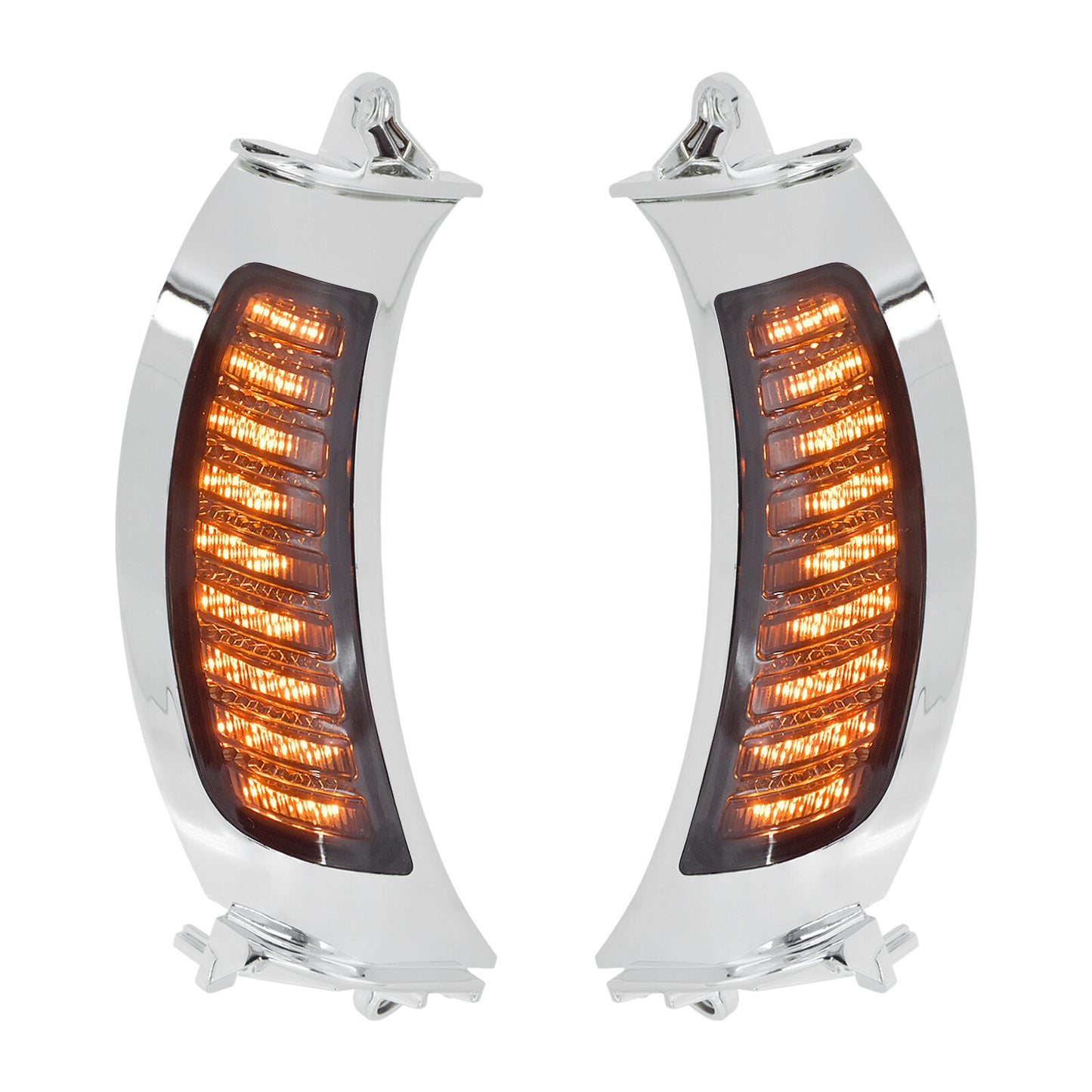 Chrome LED Side Marker Lamp Turn Singals Light Fit for Harley Road Glide 15-2023 Q
