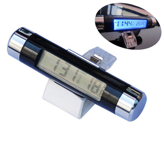 A/C Air Conditioner Vent Outlet Digital Clock Thermometer LED Back Light