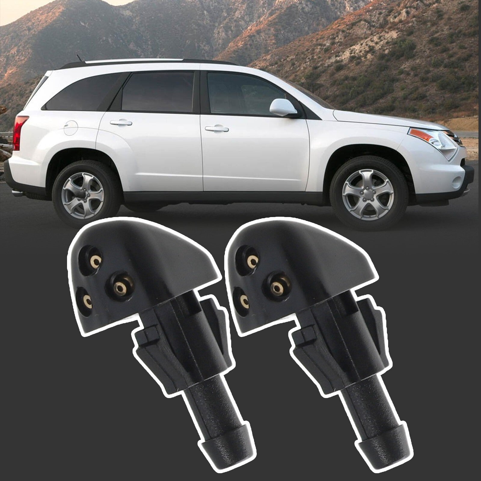 Water Spray Jet Nozzles Front for Suzuki Grand Vitara XL-7 MK2 Aerio New Useful