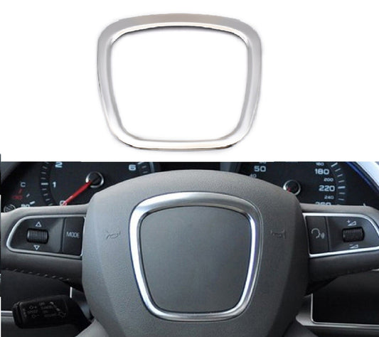 Car steering wheel frame decorative protective cover sticker for Audi A3 A4 A6 for A8 Q5 MATTE Silver - n