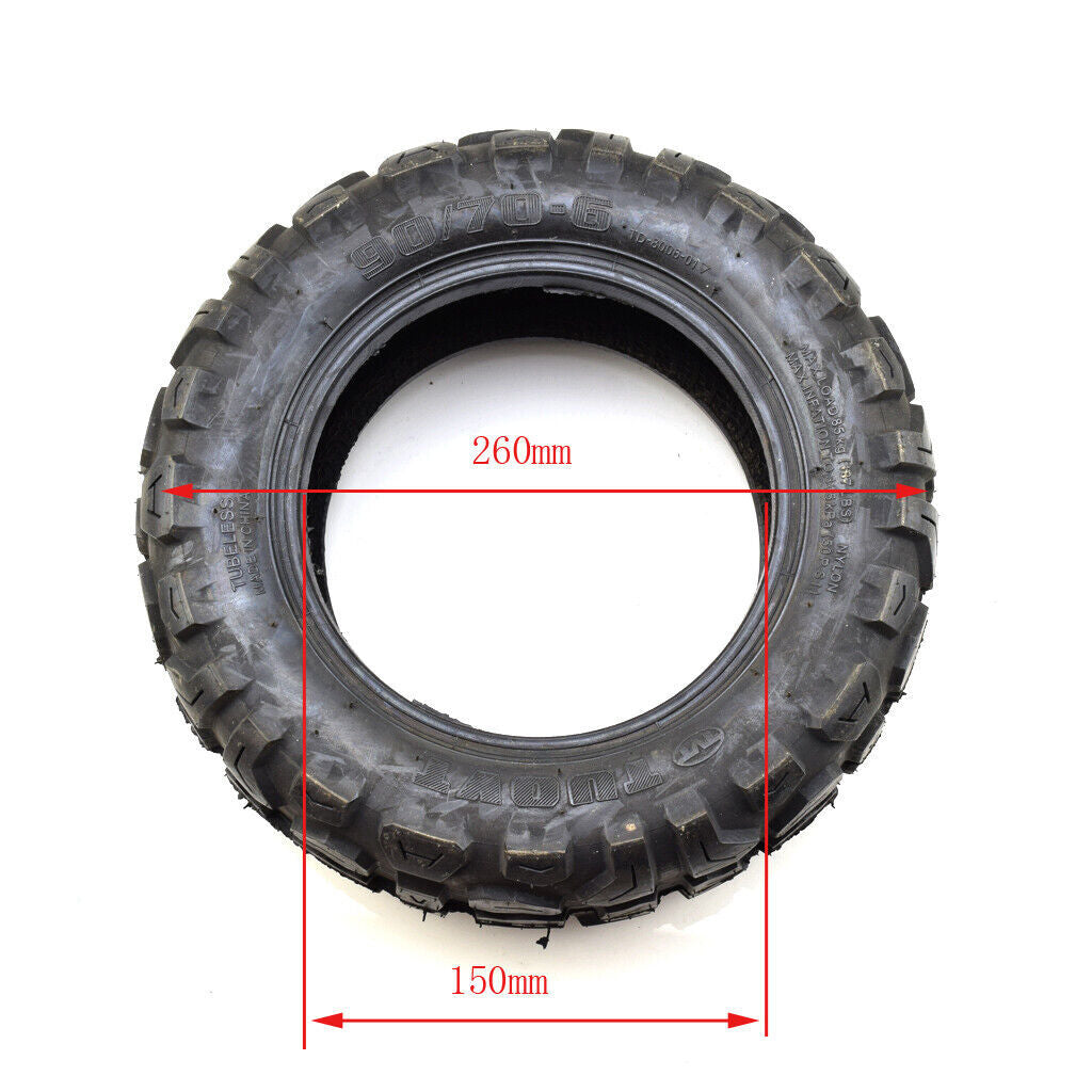 10 Inch 90/70-6 Tubeless rubber Tire Balance Car Electric Scooter Off-road Part