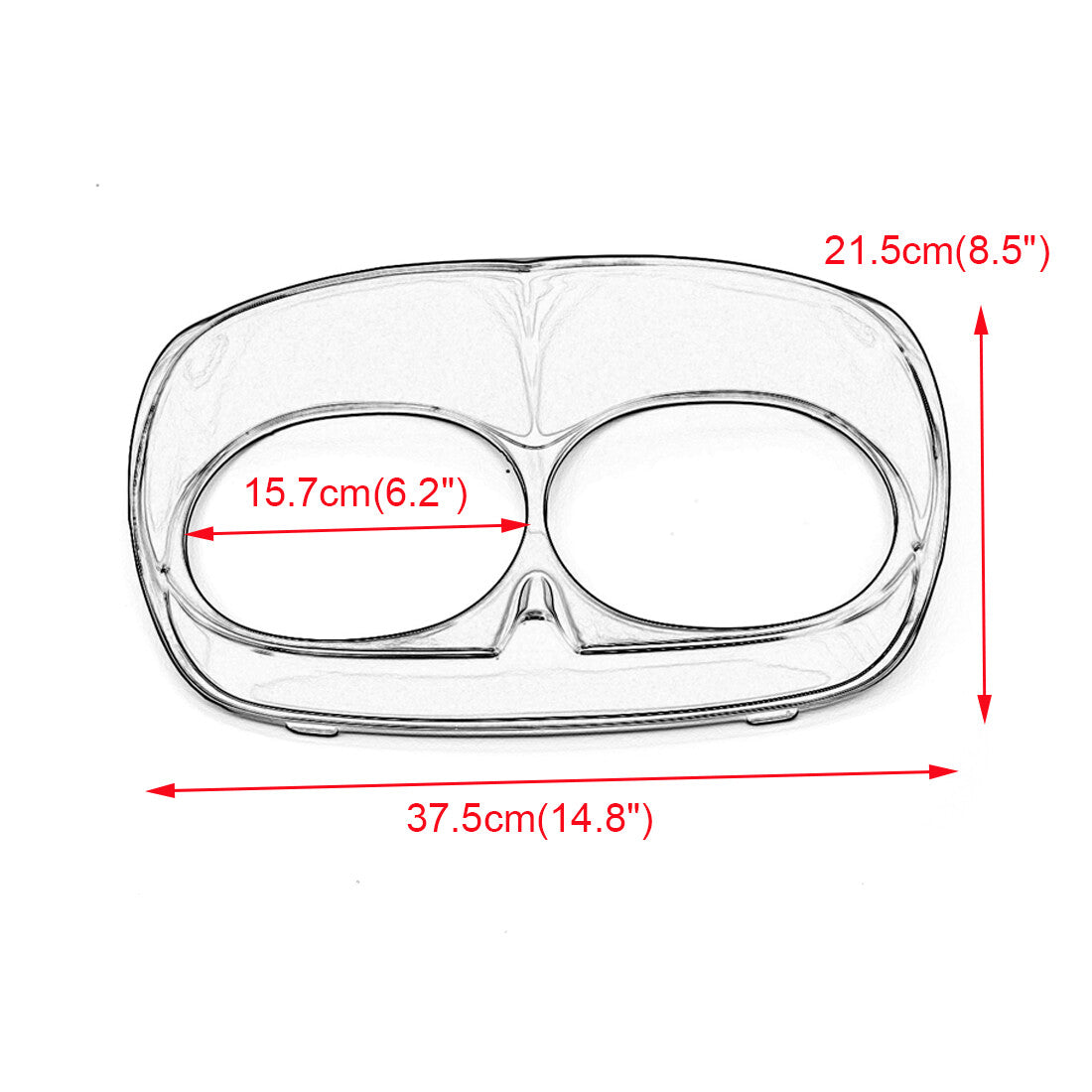 Gloss Black Headlight Bezel Scowl Outer Fairing Cowl for Harley Road Glide 98-13 Q