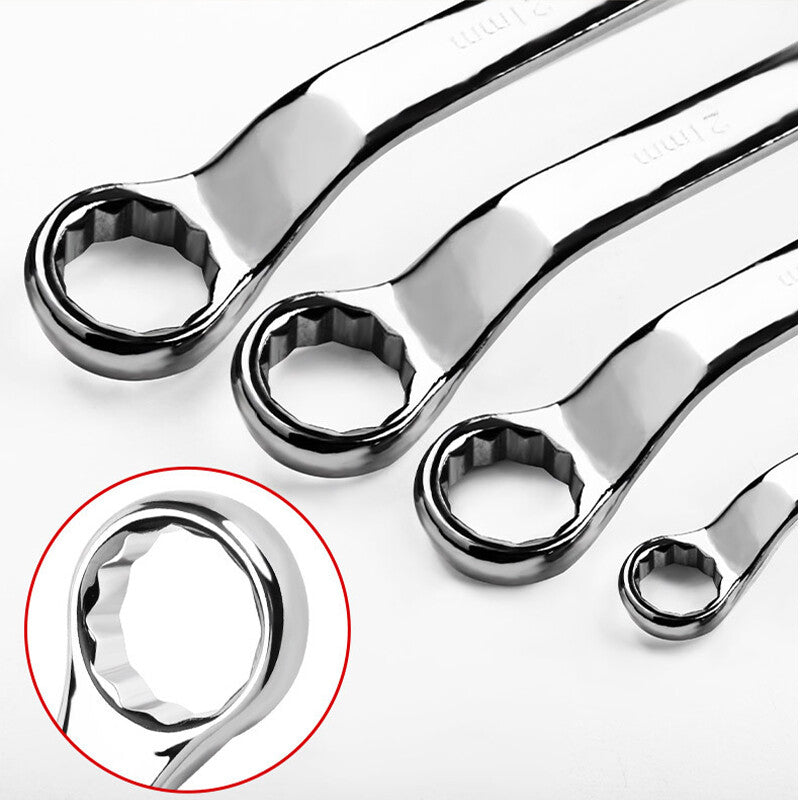 27mm-30mm Metric Double Ended Ring Obstruction Spanner Wrench 75 Offset 12 Sided
