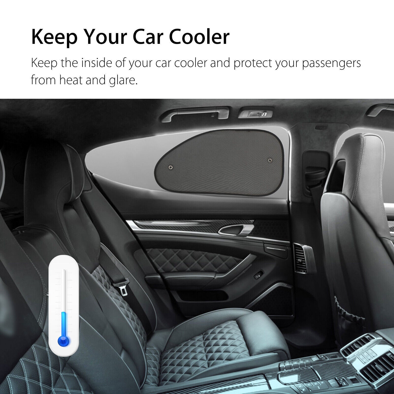 2 x Car Side Rear Window Screen Sun Visor Shade Mesh Windshield Sunshade Cover
