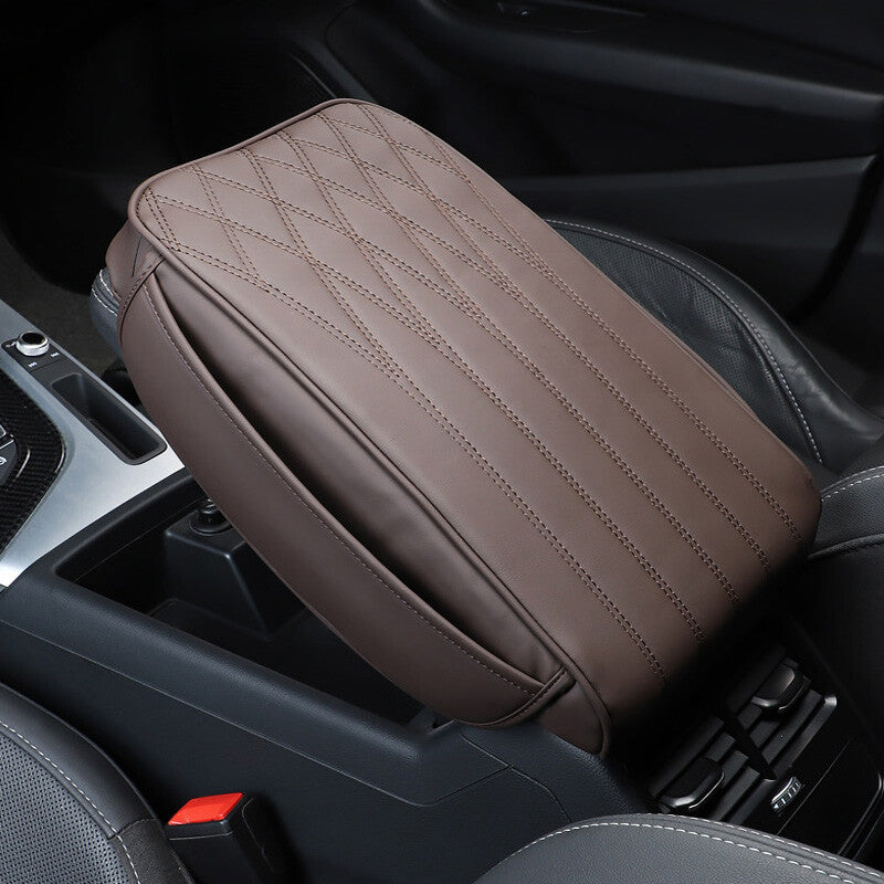 Car Thicken Armrest Cushion Cover Center Console Box Protector W/Pocket 1PC v