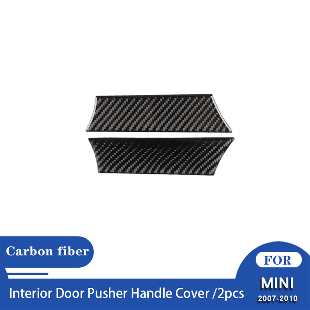 2x carbon fiber interior handle trim for mini cooper R55 R56 R57 2007-2010