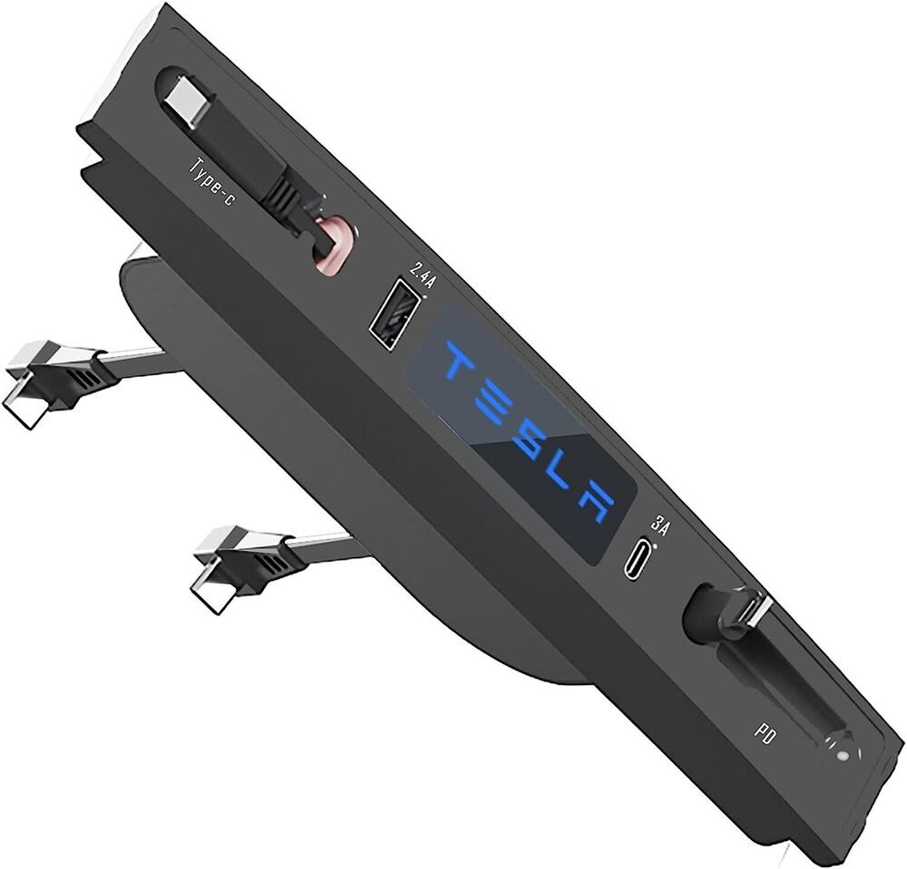 USB-C Hub Dock 21-23 Model 3/Y Center Console PD Fast Charging n