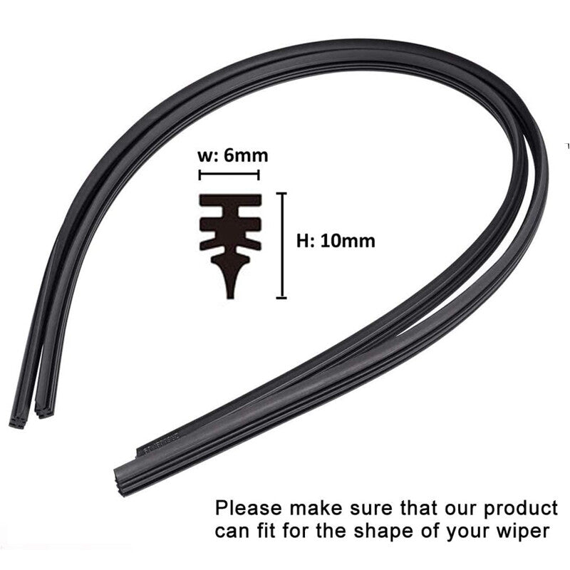 4-Pack 28-inch Frameless Windshield Wiper Blades Replacement Set - Rubber Strips for Cars and Buses n