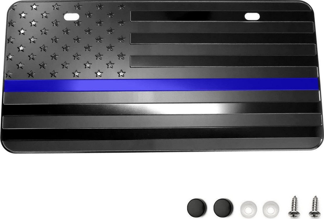 Car License Plate Frame Cover Hood Cap Rear Boot 2 Hole Black for Alfa Romeo - v