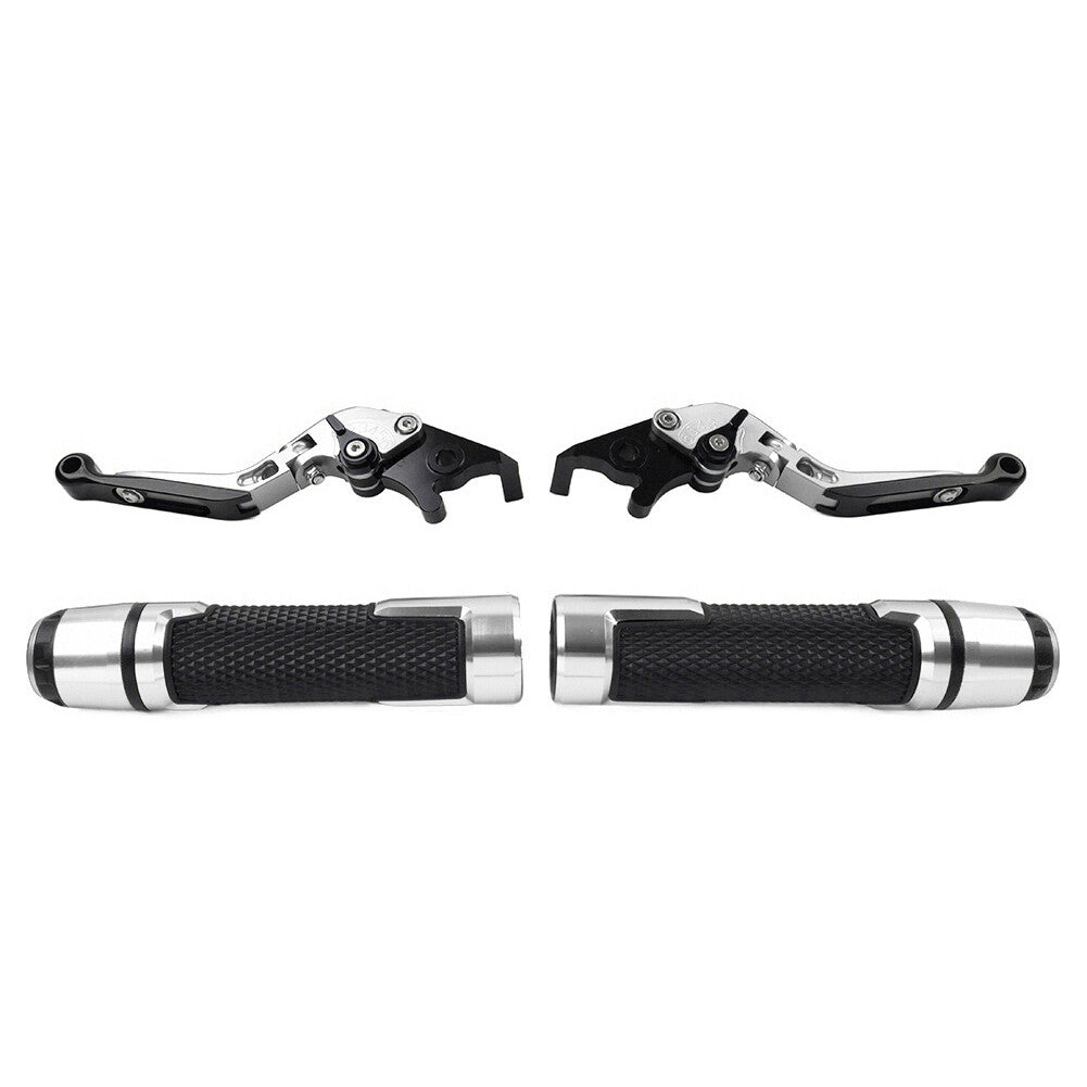 Folding Extendable Brake Clutch Levers Handlebar Grip Set for Suzuki GSXR600/750