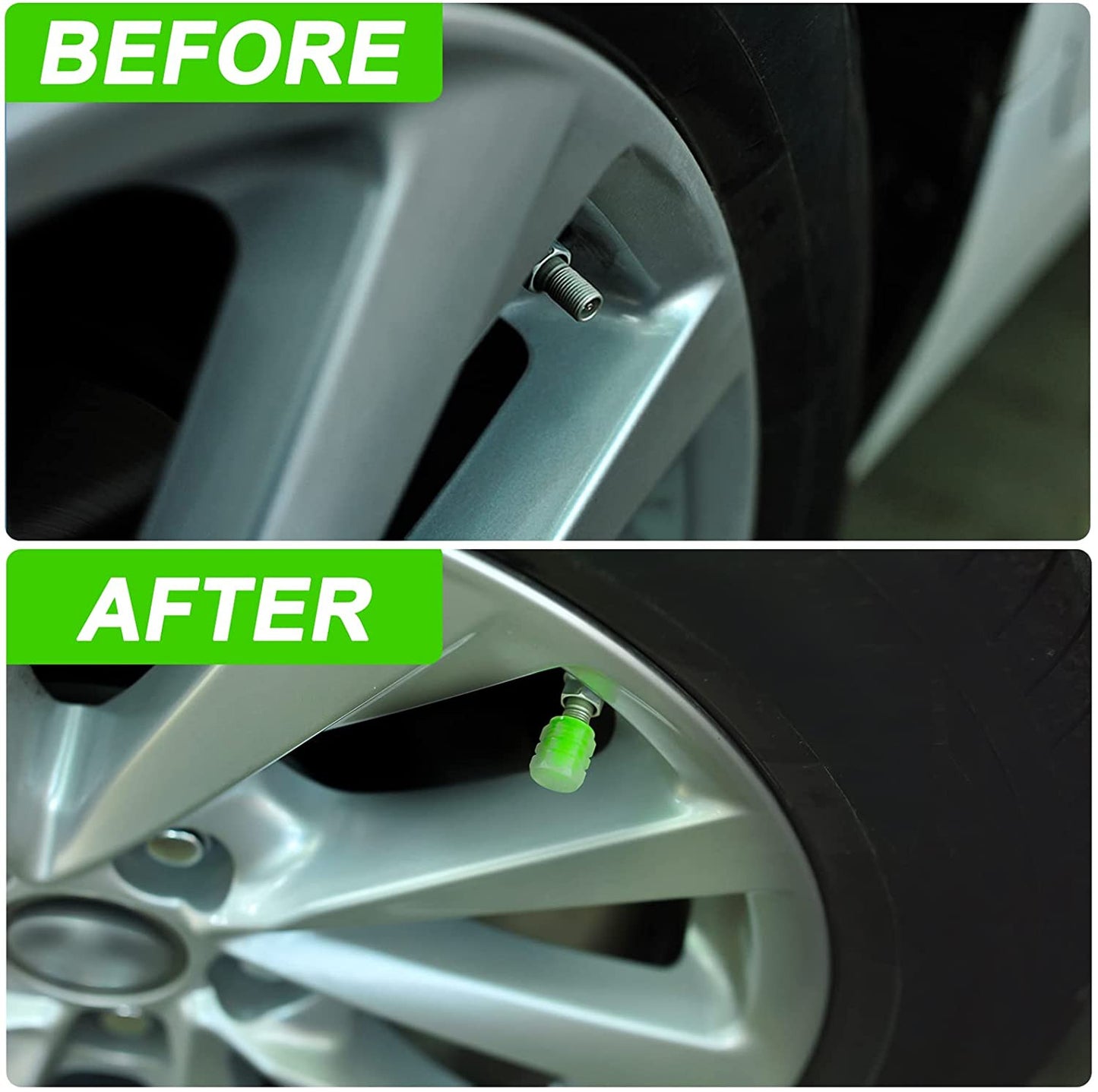 4PCS Car Auto Wheel Tire Tyre Air Valve Stem LED Light Caps Cover Accessories