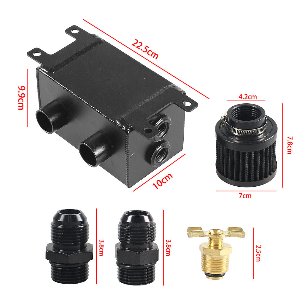 Oil tank storage tank and 2 air filters dual baffle dual filter engine