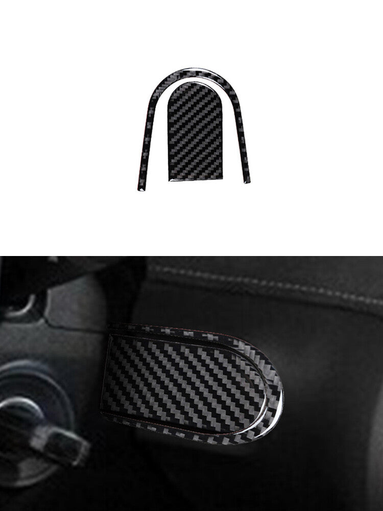 2X Steering Wheel Right Panel Trim Carbon Fiber for Chevrolet Camaro 2010-2015