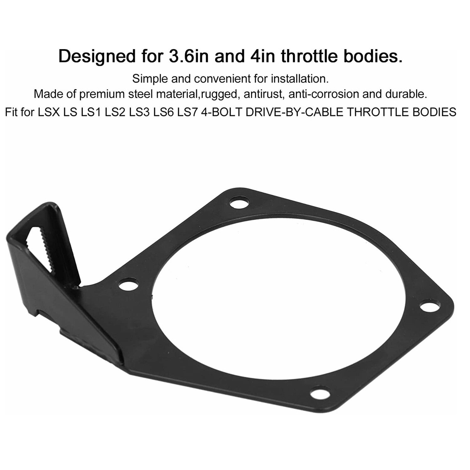 Throttle body cable bracket for 92-102 mm LS LS2 LS3 LS6 4-bolt intake manifold n