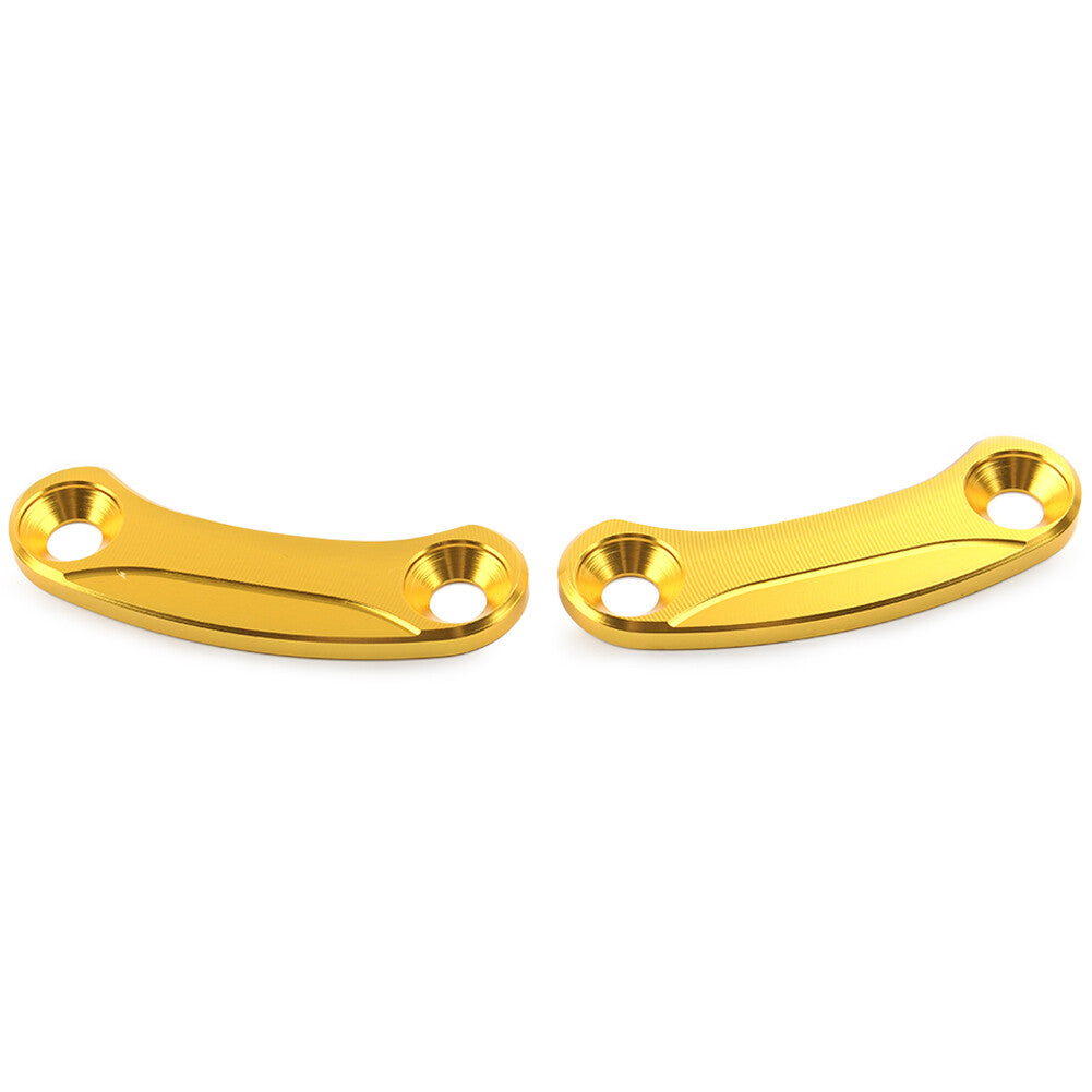 Rearview Mirror Block Off Base Plates Cover for Kawasaki ZX-10R 2016-2021 Gold