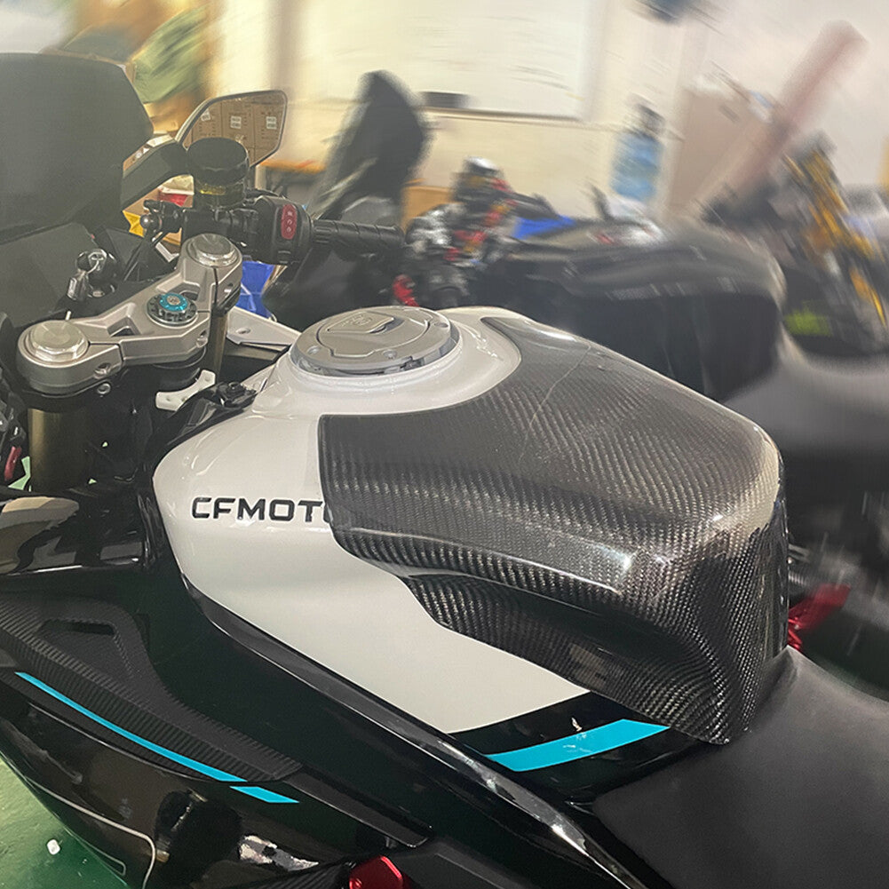 Motorcycle Carbon Fiber Tank Cover Fuel Gas Protector For CF-MOTO 450SR 2022+ Q