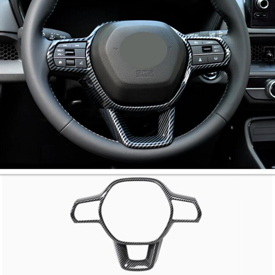 Carbon ABS Car Steering Wheel Frame Cover Trim Decor 2023-2024 for Honda CR-V