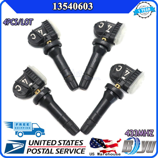 13540603 Brand New 4-Piece TPMS Tire Pressure Sensor Set for GimChill for Sierra , Malibu, for Buick - v