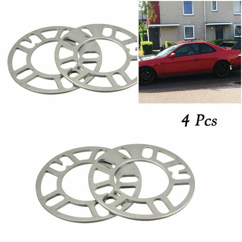 4-piece set of 5mm aluminum ET adjusting shims, wheel track, wheelbase, and flange for convenient use. n