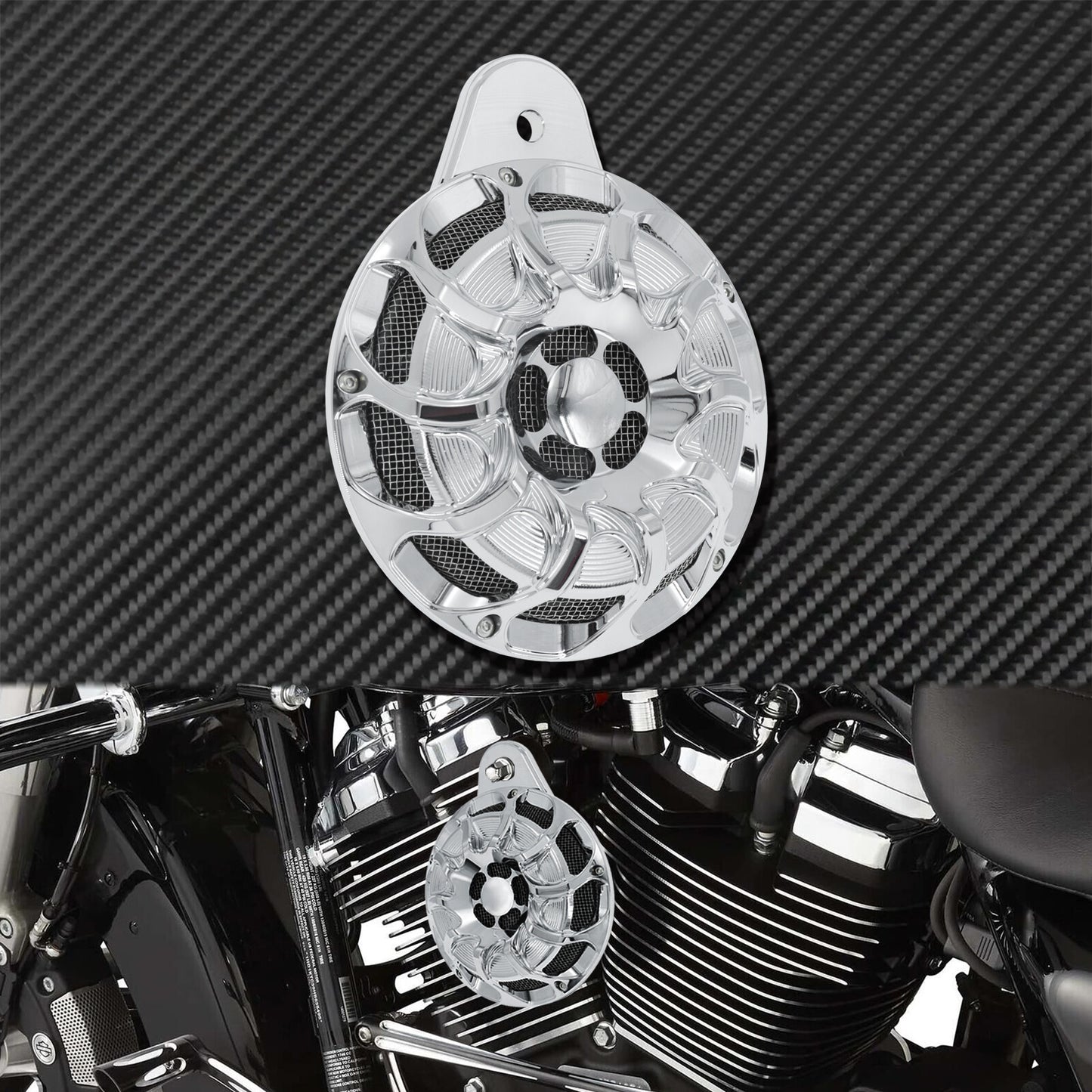Motorcycle CNC Horn Speaker Cover Fit For Sportster XL 2007-23 Big Twin 1991-23