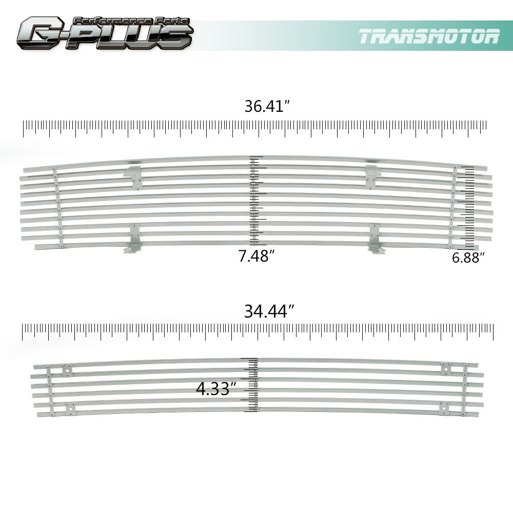 Brand New Fits 2009 - 2014 for Maxima Front Bumper Billet Grille Insert Silver Set - v