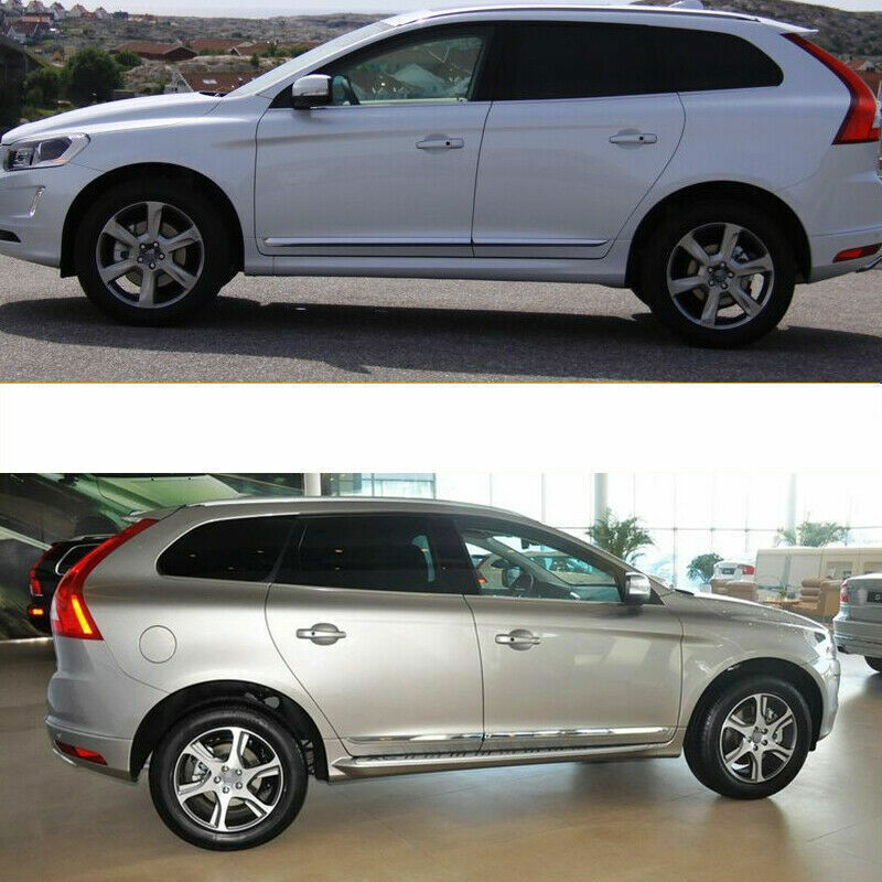 2015-2016 Fits for Volvo XC60 Chrome ABS Body Side Door Molding Cover Trim 4PC B n