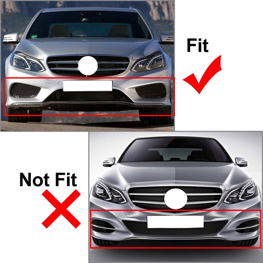 Front Bumper Lip Spoiler Kit for Mercedes-Benz E Class W212 E200 E220 13-15 14