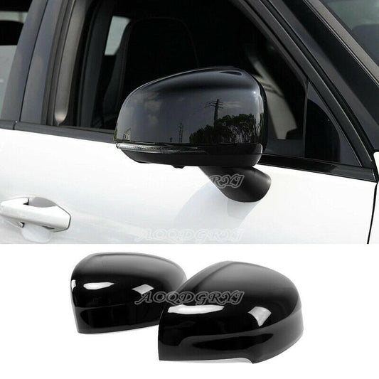 for Volvo XC40 2019-2023 Glossy black Side Door Rearview Mirror Cover Trim Cap