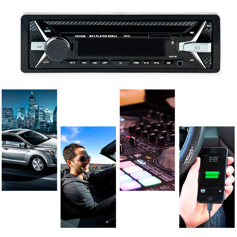 DC12V 1 DIN 4-channel digital Bluetooth audio player with USB/SD/MP3/WAV radio and stereo output. n