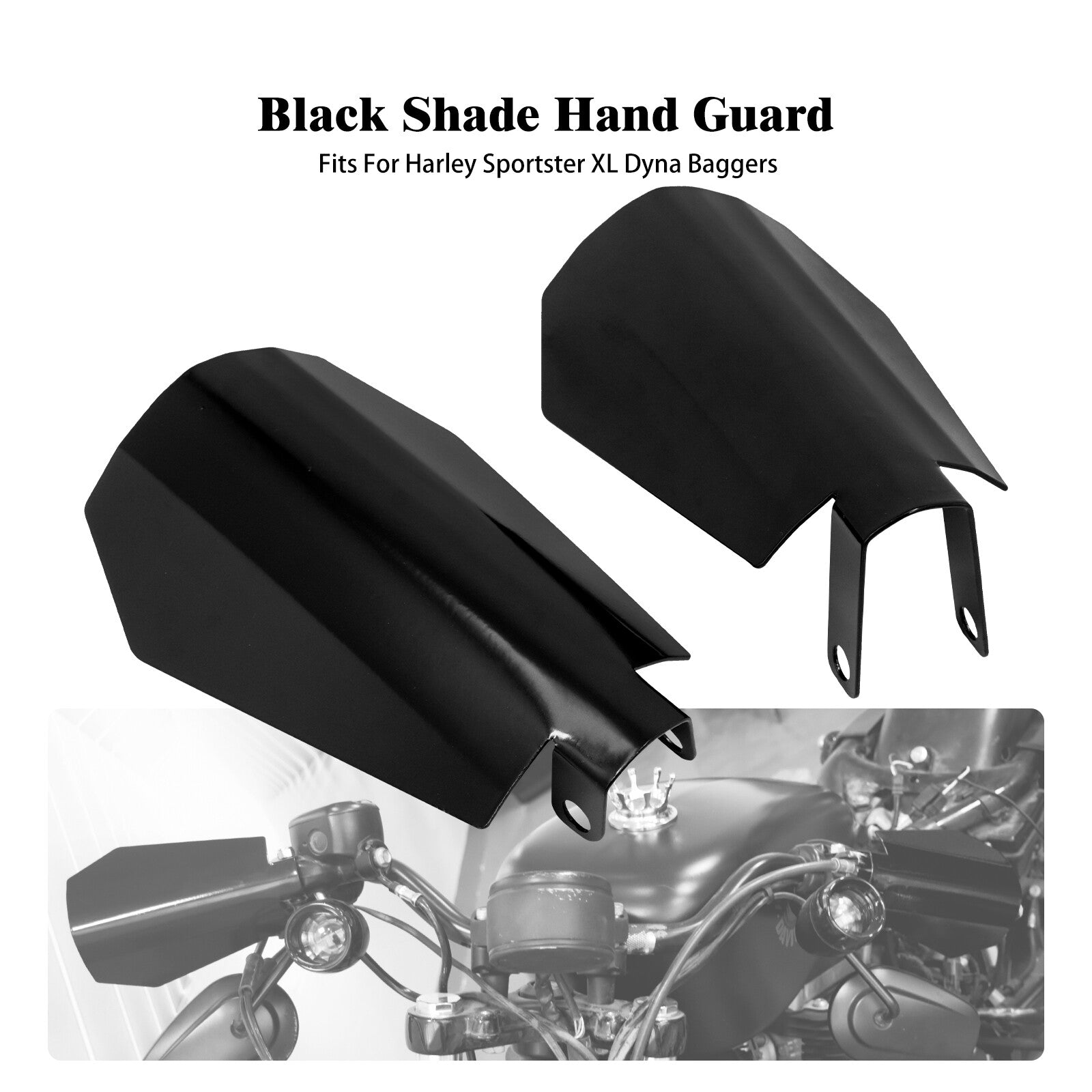 Motorcycle Steel Handle Bar Hand Guards Protector Wind Deflector Fit for Harley Q