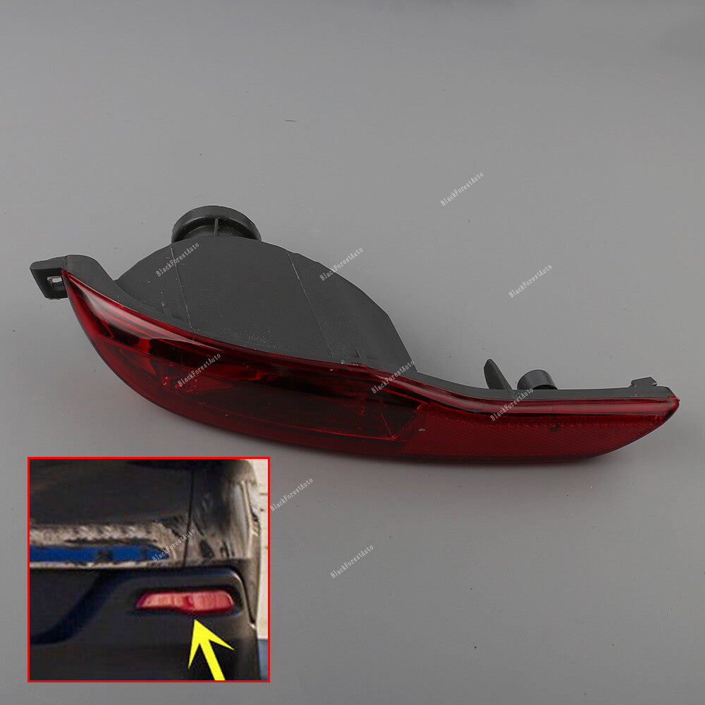 Right Rear Bumper Brake Fog Light Reflector Lamp Cover for Jeep Cherokee 2014-18