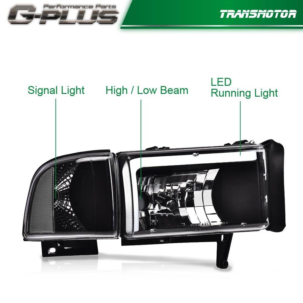 1994 - 2002 for Ram 1500 2500 3500 Black Mold LED DRL Tianshui- v