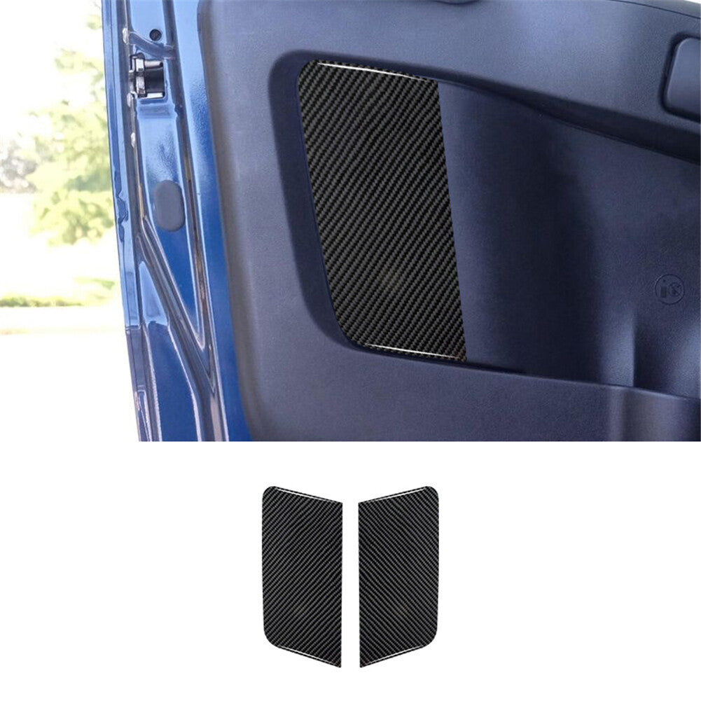 2Pcs Carbon Fiber Interior Door Panel Cover Trim for RAM Promaster 2014-2021