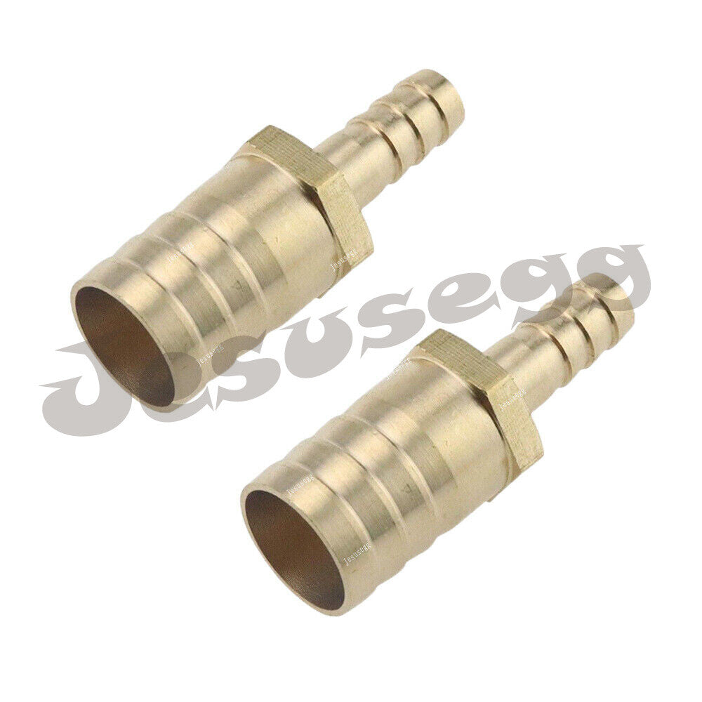 2X Union Hose Barb Brass Fitting Splicer Gas Reducer (10mm×20mm) 3/8 -3/4 Q