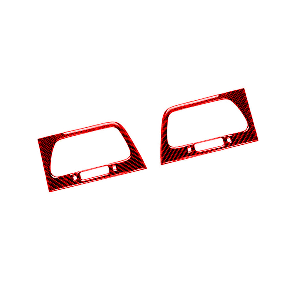 Red Carbon Fiber Rear Door Handle Frame Trim Cover for KIA Sedona 2015-2016 v