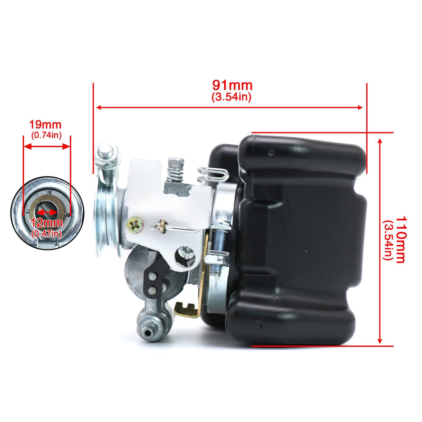 Motorcycle carburetor for PEUGEOT 103 Vogue VGAC1A 12mm 50cc 2-stroke hybrid scooter Q