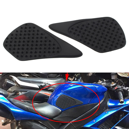 Tank Traction Side Pad Gas Fuel Knee Grip Decals Fit for Yamaha YZF R1 2007-08 Black