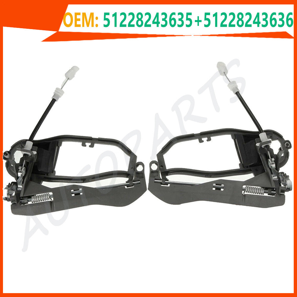 1 Pair Rear Door Handle Carrier for X5 X6 E53 99-06 51228243636 51228243635 n
