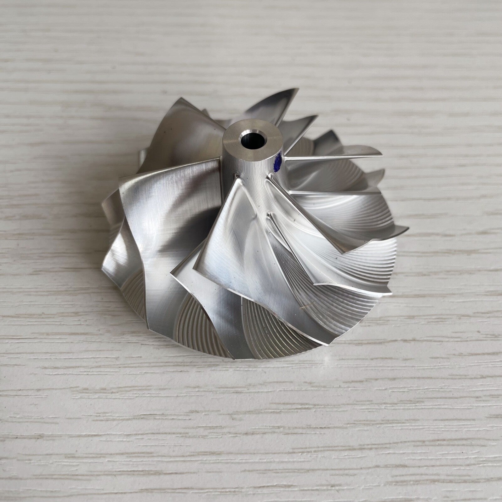 K04 54.20/66.56 mm 6+6 blade high-performance turbine blank compressor wheel 2.67