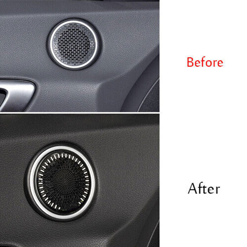 for Hyundai Sonata 2020-2023 Black Steel Front Door Speaker Horn Cover Trim 2pcs n