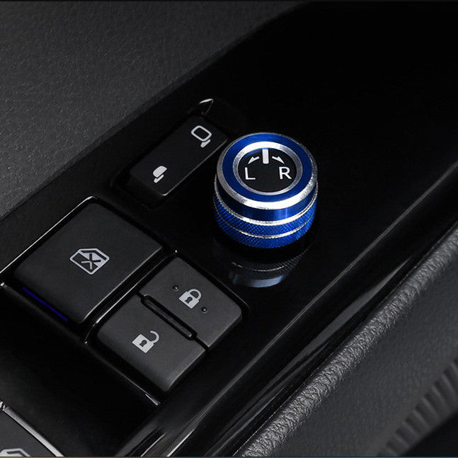 Blue Aluminum Rearview Mirror Adjust Knob Cover for Camry 2018-2023 v