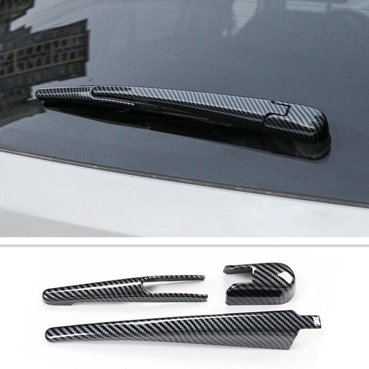 for Honda CR-V 2023-2024 Carbon Fiber Rear Window Rain Wiper Blade Cover Trim 3x