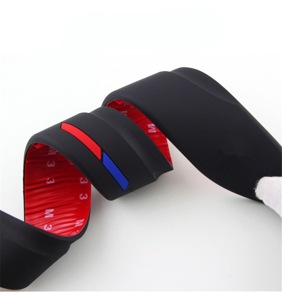4 Pcs Soft Rubber Car Side Skirt Door Side Line Sill Garnish Body Molding Trim